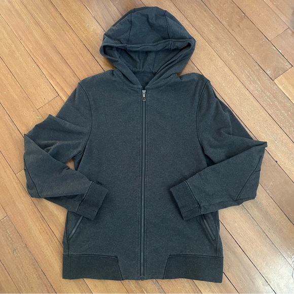 Lululemon Cross Cut Hoodie Heathered Black - Picture 1 of 12